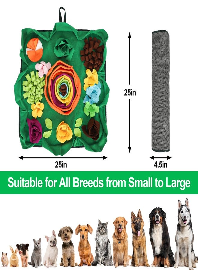 Vextronic Snuffle Mat for Dogs Large Breed Small Medium, 25''x25'' Dog Sniffing Mat, Interactive Puzzle Foraging Mat for Dogs, Dog Slow Feeder Mat, Encourages Natural Foraging Skills for Cats Rabbits - Image 5